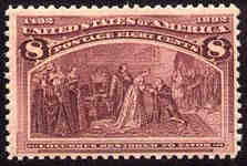 U.S. #236 Columbus Restored to Favor 8c Mint