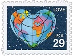 U.S. #2535 Heart Globe Love Issue 29c MNH