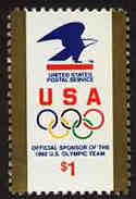 U.S. #2539 $1 USPS Eagle, Olympic Rings MNH