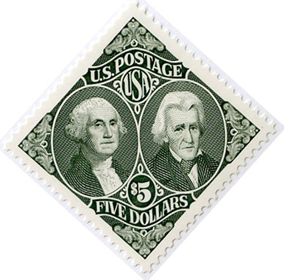 U.S. #2592 $5 Washington & Jackson MNH