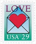 U.S. #2618 Heart in Envelope MNH