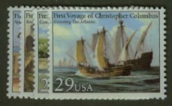 U.S. #2620-23 Voyages of Columbus, 4 Singles MNH