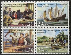 U.S. #2623a Voyages of Columbus Block of 4 MNH