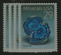 U.S. #2700-03 Minerals, 4 Singles MNH