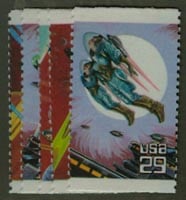 U.S. #2741-45 Space Fantasy, 5 Singles MNH