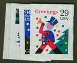 U.S. #2799-2802 Christmas Greetings, 4 Singles MNH