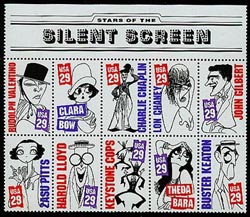 U.S.  #2828a Silent Film Series, Block of 10