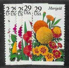 U.S. #2829-33 Garden Flowers, 5 Singles