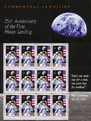 U.S.  #2841 Moon Landing Pane of 12