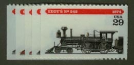 U.S. #2843-47 Locomotives, 5 Singles MNH