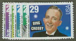 U.S. #2849-53 Popular Singers, 5 Singles MNH