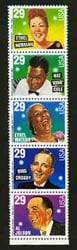 U.S. #2853a Popular Singers Strip of 5 MNH