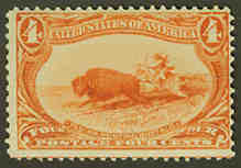 U.S. #287 4c Indian Hunting Buffallo MNH