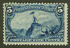 U.S. #288 Fremont on the Rocky Mtn. 5c Mint