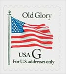 U.S. #2883 Old Glory with Black 'G'