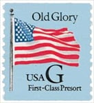 U.S. #2888 Old Glory (Blue) with Black 'G' MNH