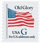 U.S. #2890 Old Glory with Blue 'G' MNH