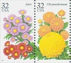 U.S. #2993-97 Garden Flowers, 5 Singles MNH