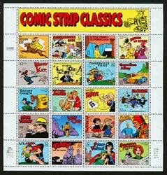 U.S.  #3000 Comic Strip Classics, Pane of 20