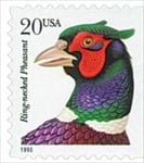 U.S. #3050 20c Ring-necked Pheasant MNH