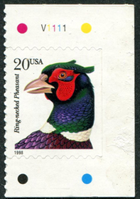 U.S. #3051A 20c Pheasant, (sideways) MNH