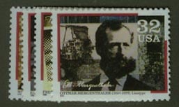 U.S. #3061-64 Pioneers of Communication, 4 Singles MNH