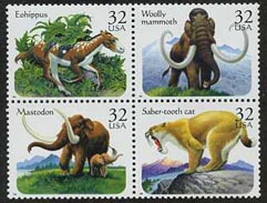 U.S. #3080a Prehistoric Animals Block of 4 MNH