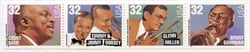 U.S. #3099a Big Band Leaders Strip of 4 MNH