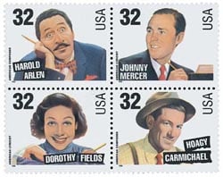 U.S. #3103a Songwriters - Block of 4 MNH