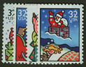 U.S. #3108-11 Christmas Family Scenes, 4 Singles MNH