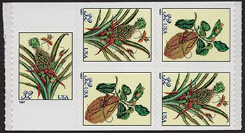 U.S. #3129b Botanical Prints, Pane of 5