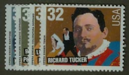 U.S. #3154-57 Opera Singers, 4 Singles MNH