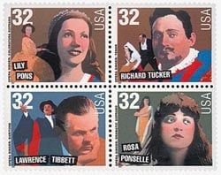 U.S. #3157a Opera Singers Block of 4 MNH