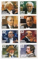 U.S. #3165a Classical Composers - 8 Vert MNH