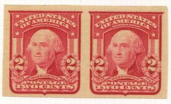 U.S. #320 Washington Imperforate 2c Mint Pair