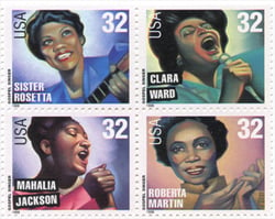 U.S. #3219a Gospel Singers Block of 4 MNH