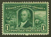U.S. #323 Robert R. Livingston 1c Mint