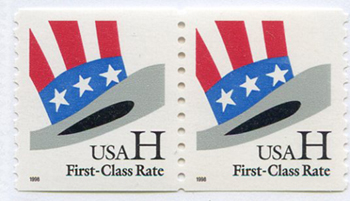 U.S. #3264 Uncle Sam's Hat 'H' Rate Coil Pair MNH