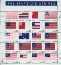 U.S.  #3403 Stars and Stripes Pane of 20