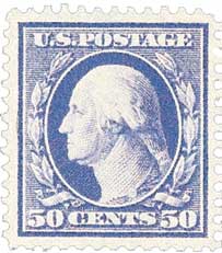 U.S. #341 50c Violet MNH