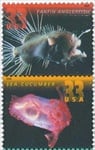 U.S. #3439-43 Deep Sea Creatures, 5 Singles MNH