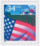 U.S. #3469 34c Flag Over Farm MNH