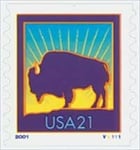 U.S. #3475 21c American Bison Coil MNH