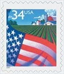 U.S. #3495 34c Flag Over Farm MNH