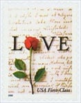 U.S. #3496 Love Letter & Rose (First Class) - MNH