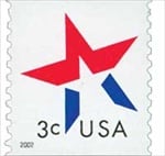 U.S. #3615 3c Star Coil MNH