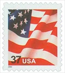 U.S. #3630 37c Flag Self-Adhesive MNH