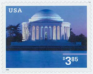 U.S. #3647 $3.85 Jefferson Memorial (2002) MNH