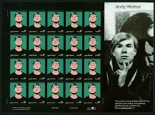U.S.  #3652 Andy Warhol Pane of 20