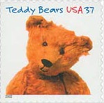U.S. #3653-56 Teddy Bears, 4 Singles  MNH